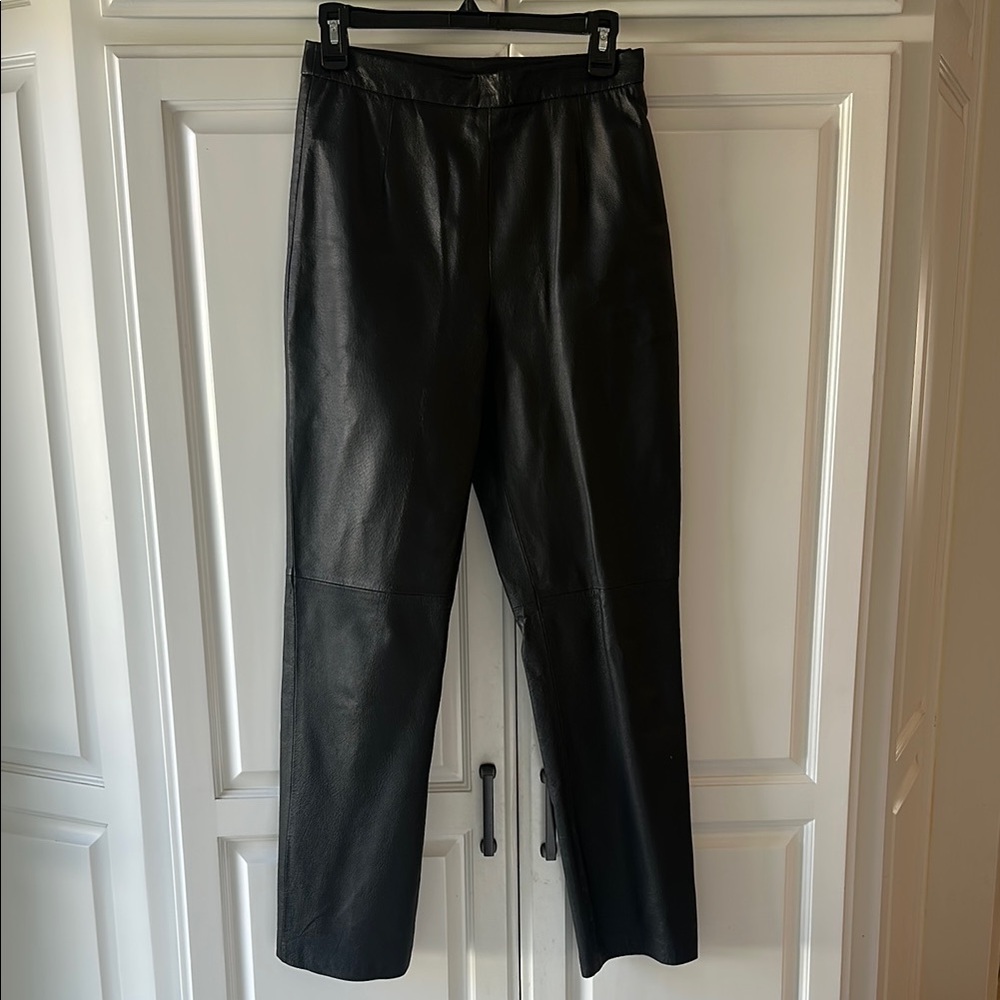 Black Leather Clio Peppiatt Pants